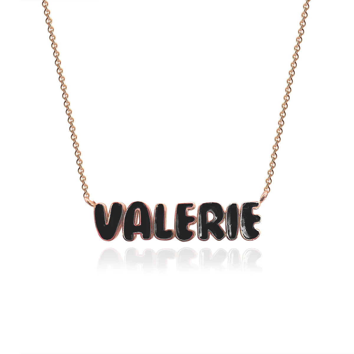 Enamel Name Necklace