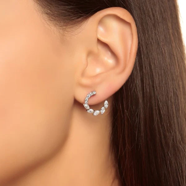 ARC DIAMOND STUD EARRINGS