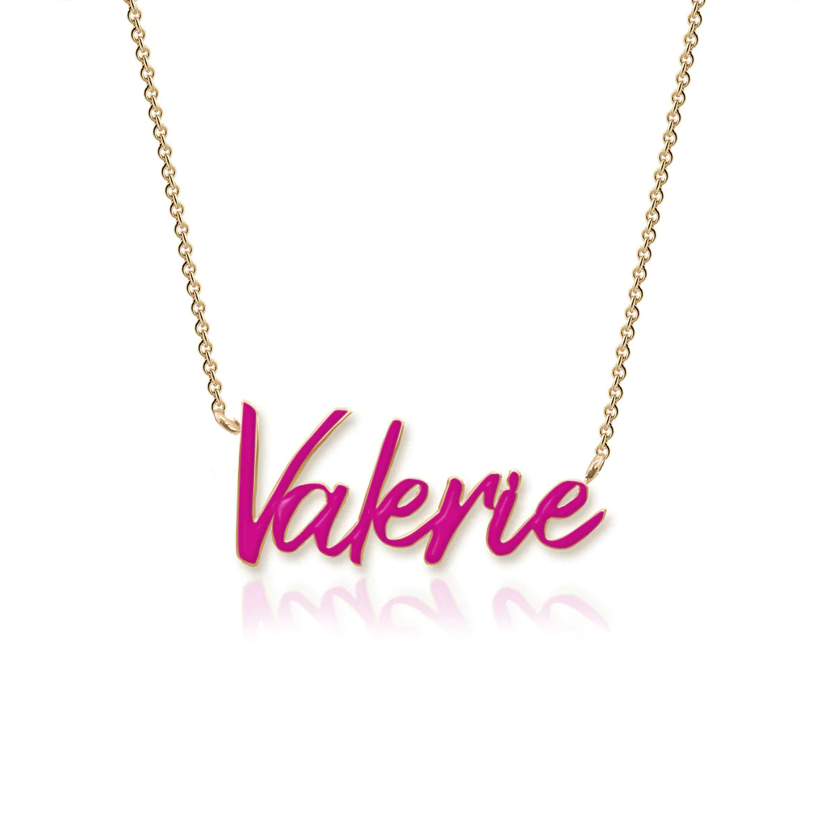 Enamel Name Necklace