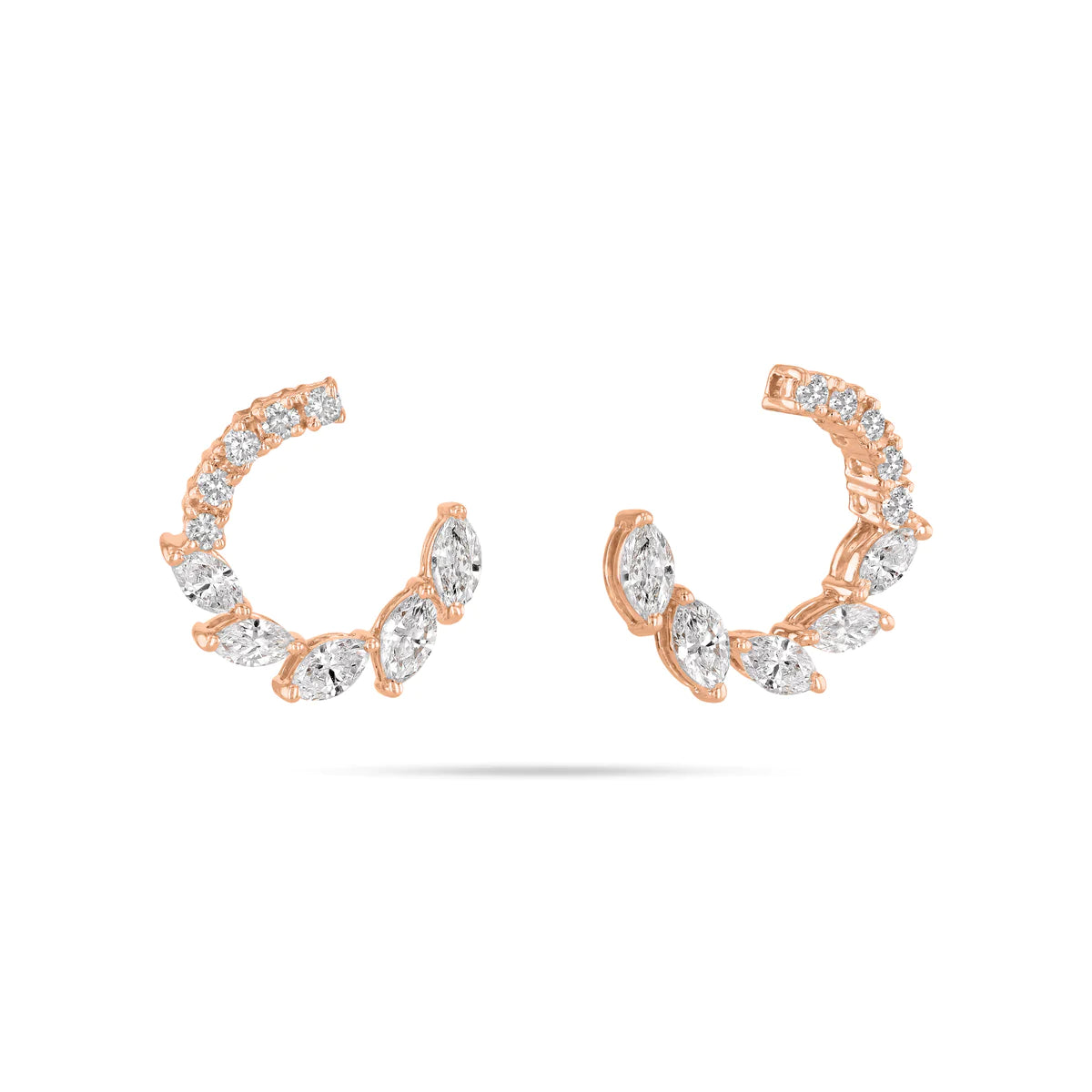 ARC DIAMOND STUD EARRINGS