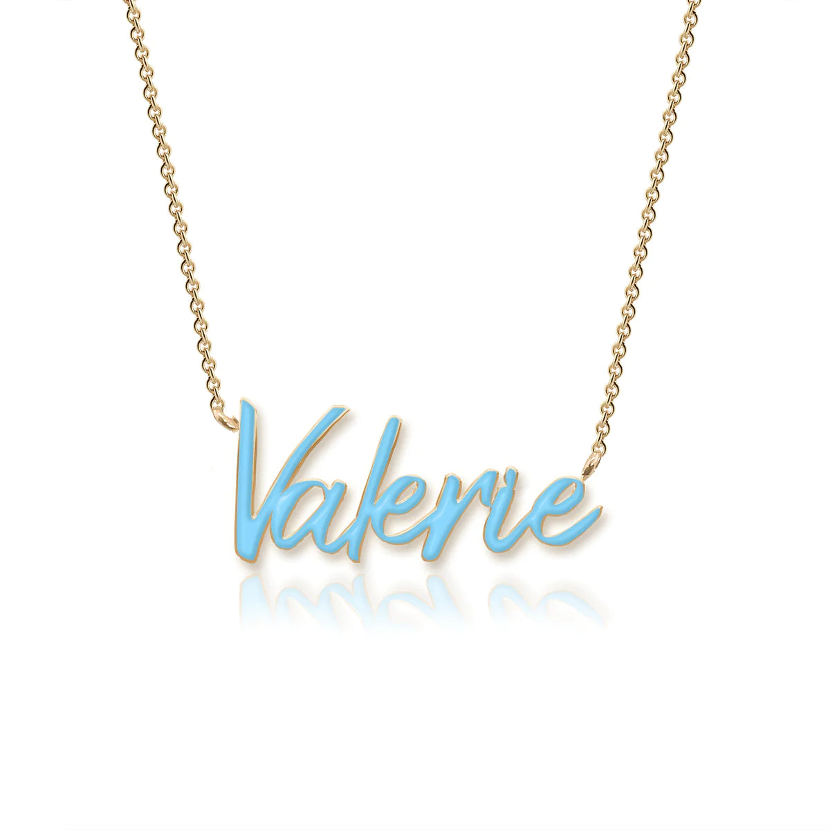 Enamel Name Necklace