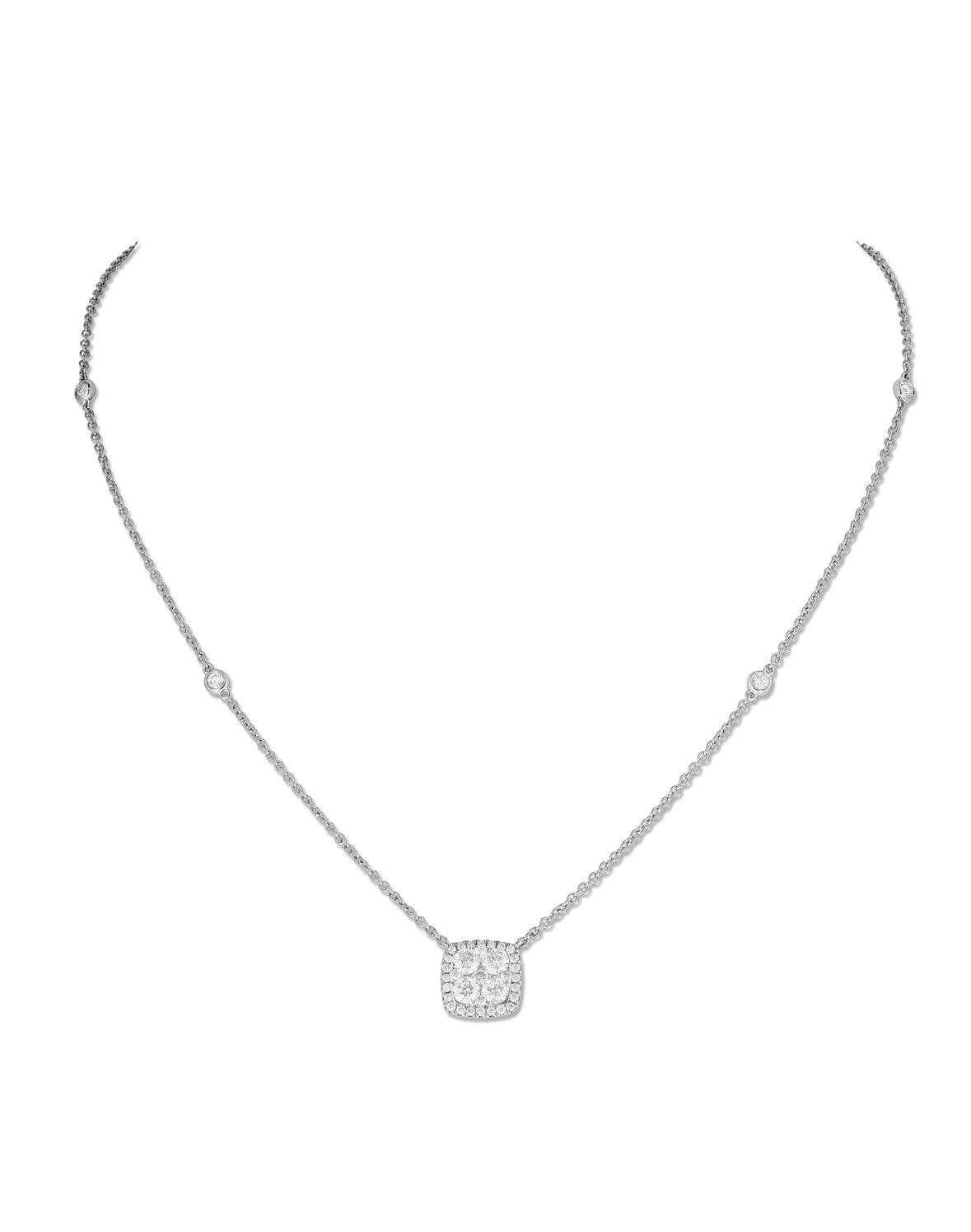 INVISIBLE SQUARE RADIANT PENDANT (MEDIUM)