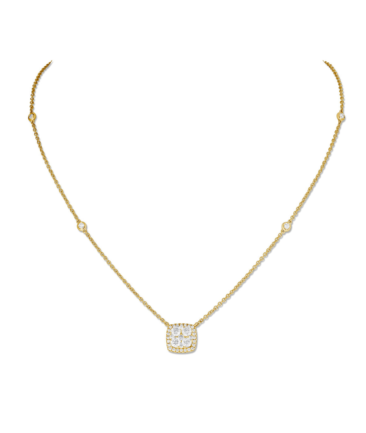 INVISIBLE SQUARE RADIANT PENDANT (MEDIUM)