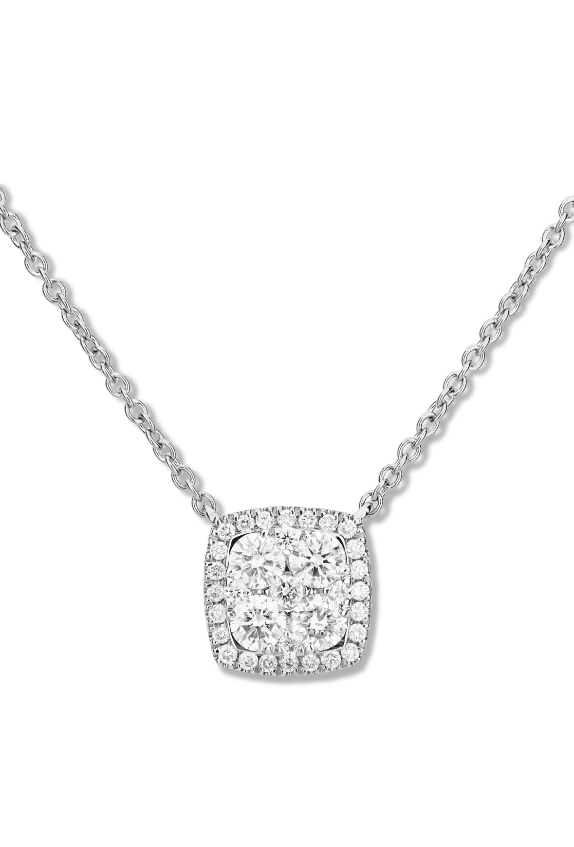 INVISIBLE SQUARE RADIANT PENDANT (MEDIUM)