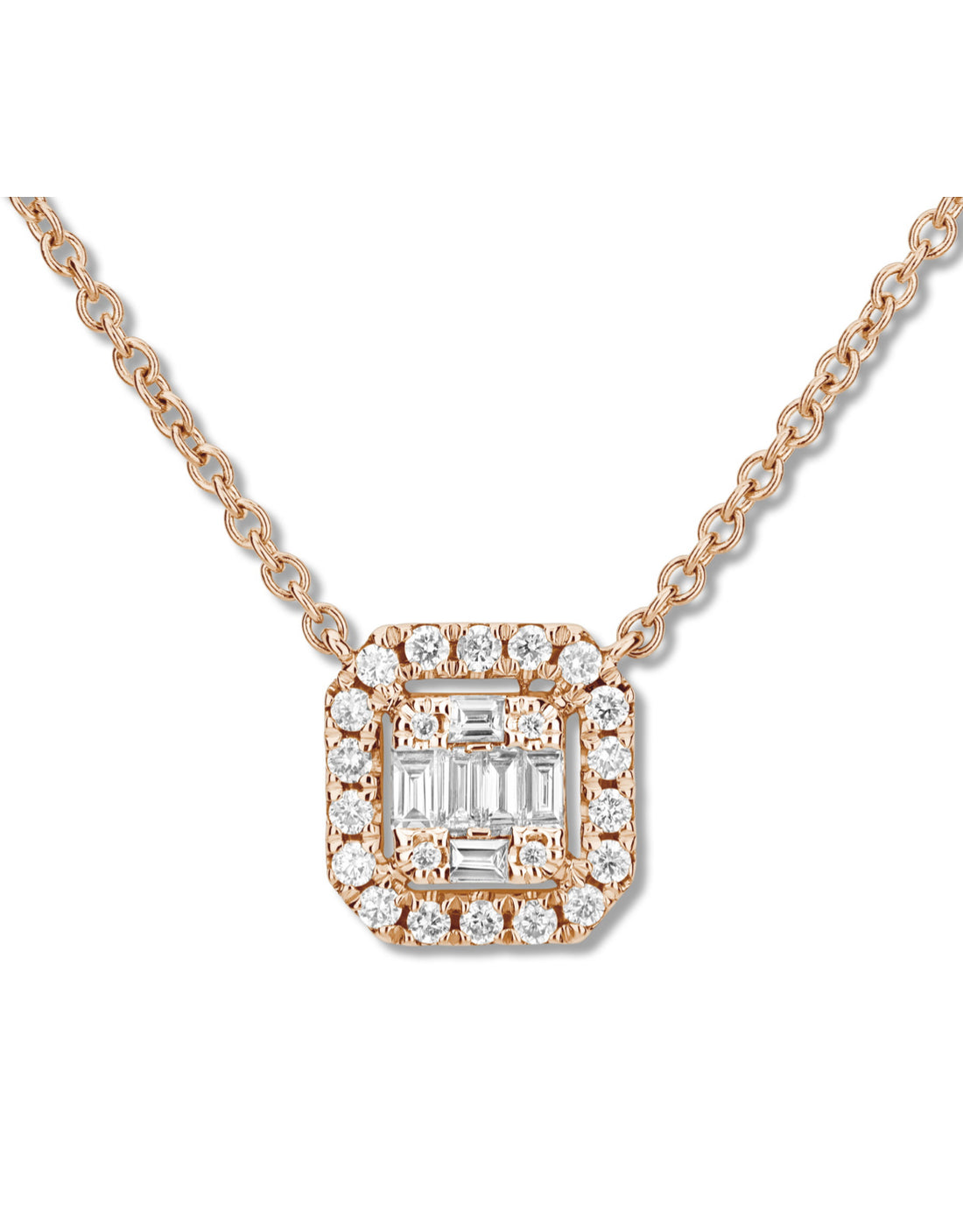 INVISIBLE SQUARE HALO PENDANT (SMALL)