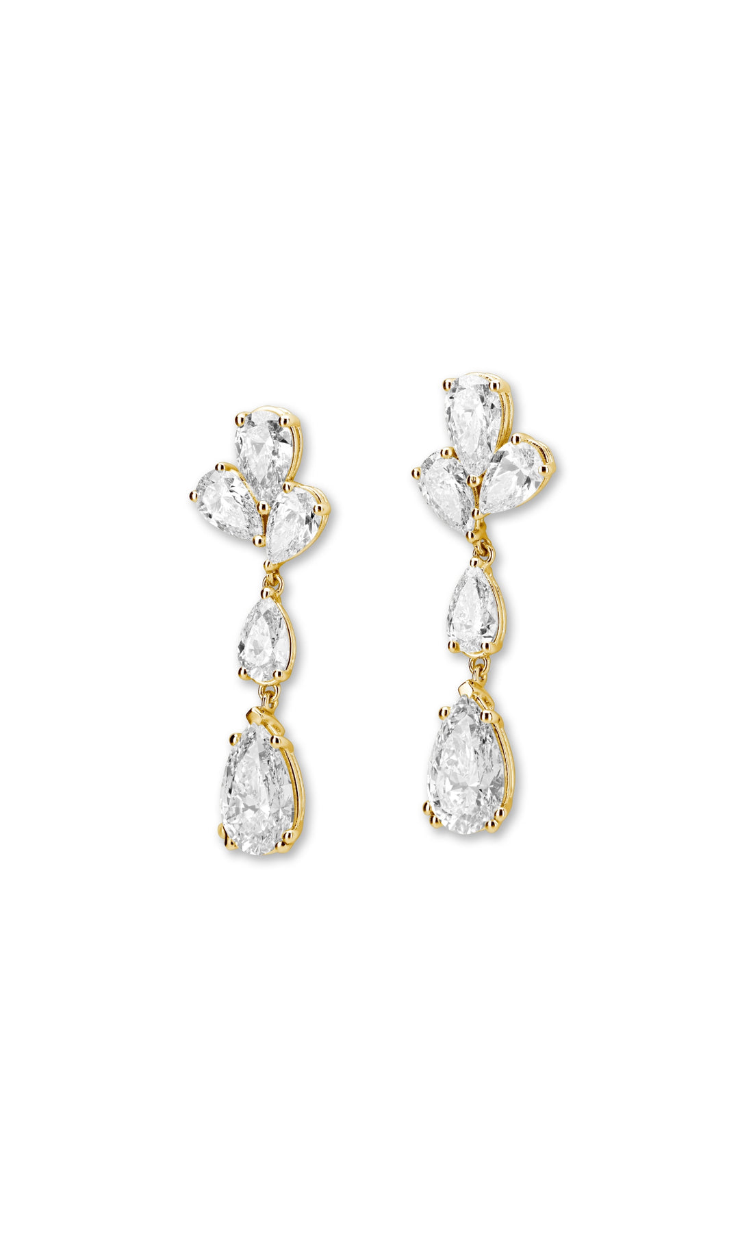Falling pear earrings