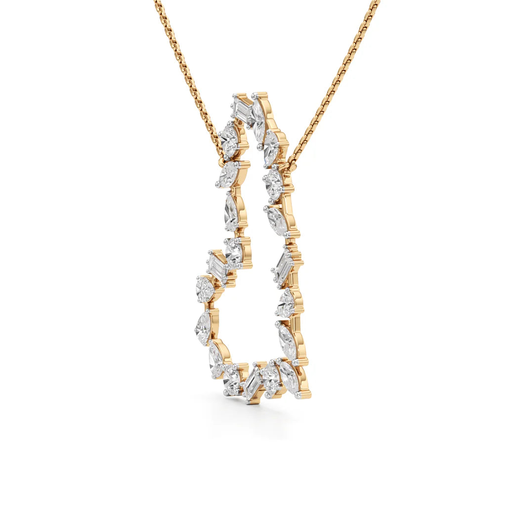Multi Shape Open Heart Pendant