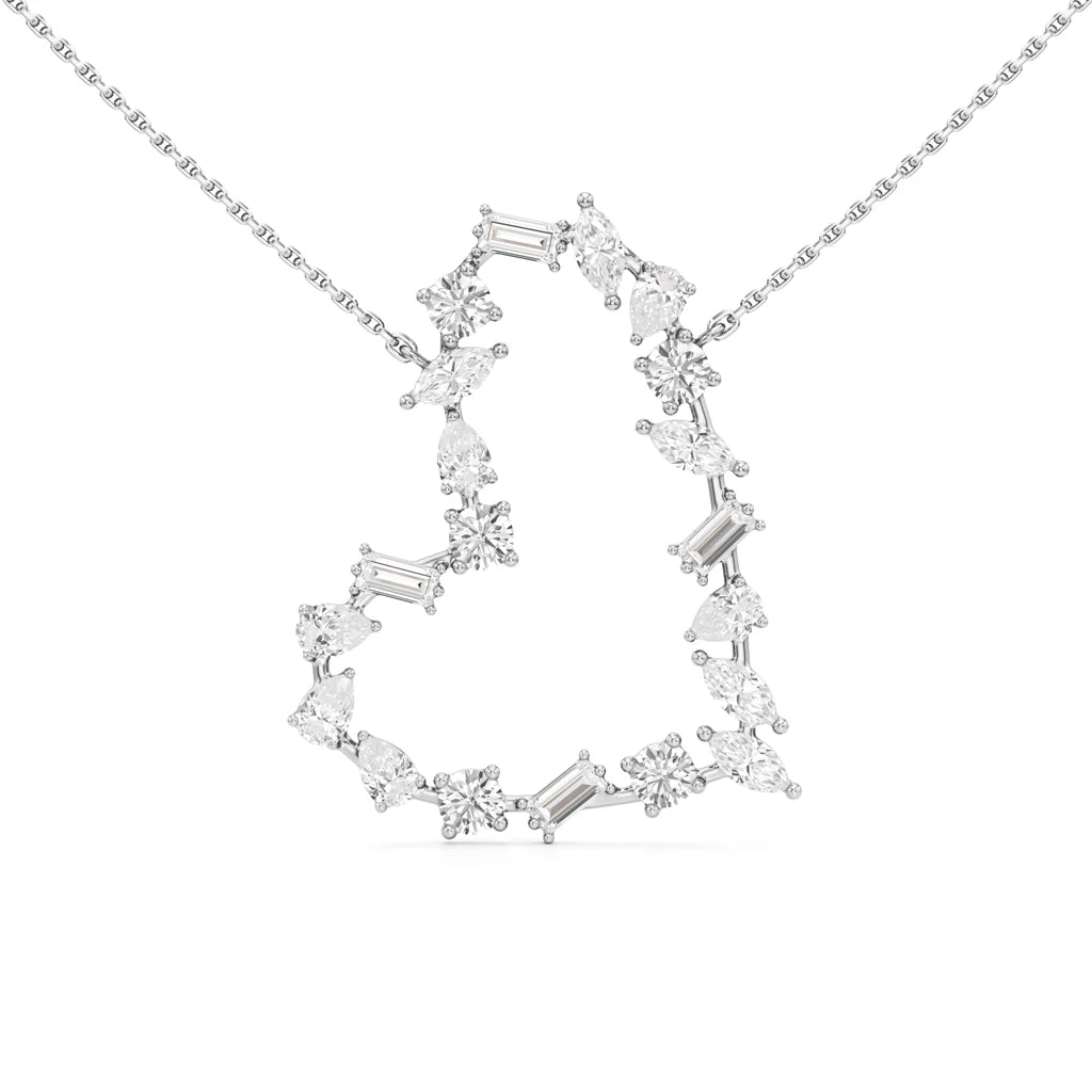 Multi Shape Open Heart Pendant