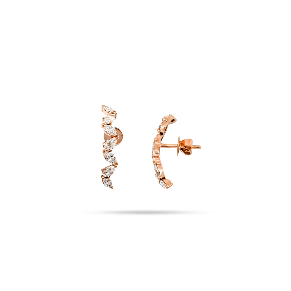 ZIG ZAG ARC DIAMOND EARRINGS