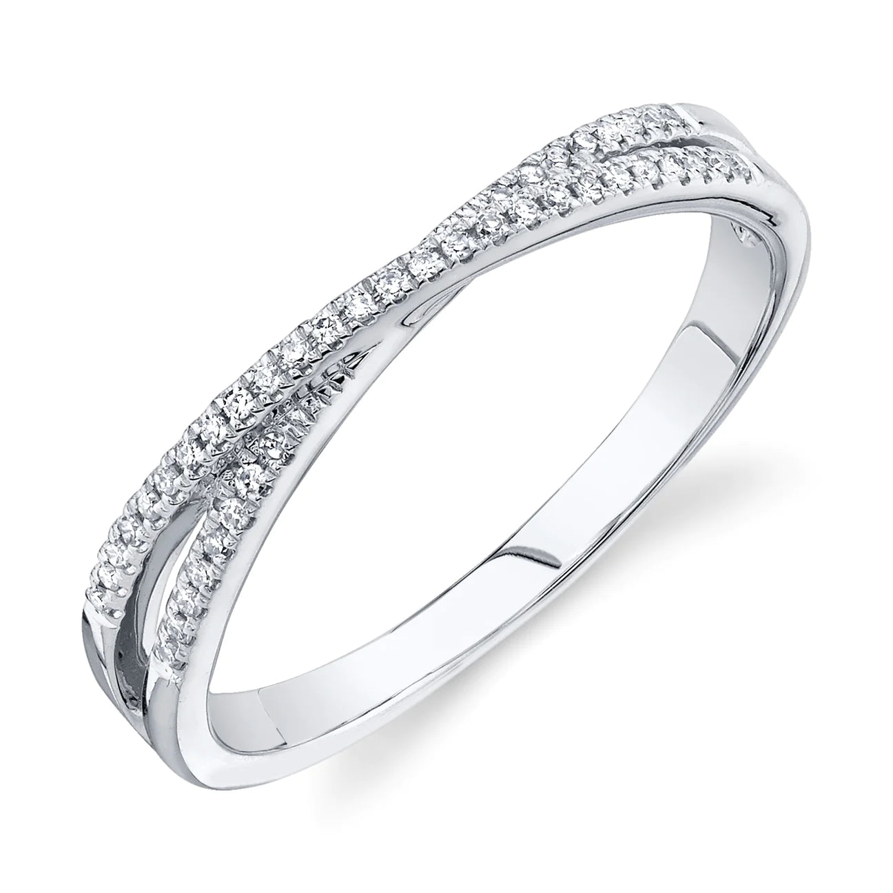 Criss Cross Pave Diamond Ring