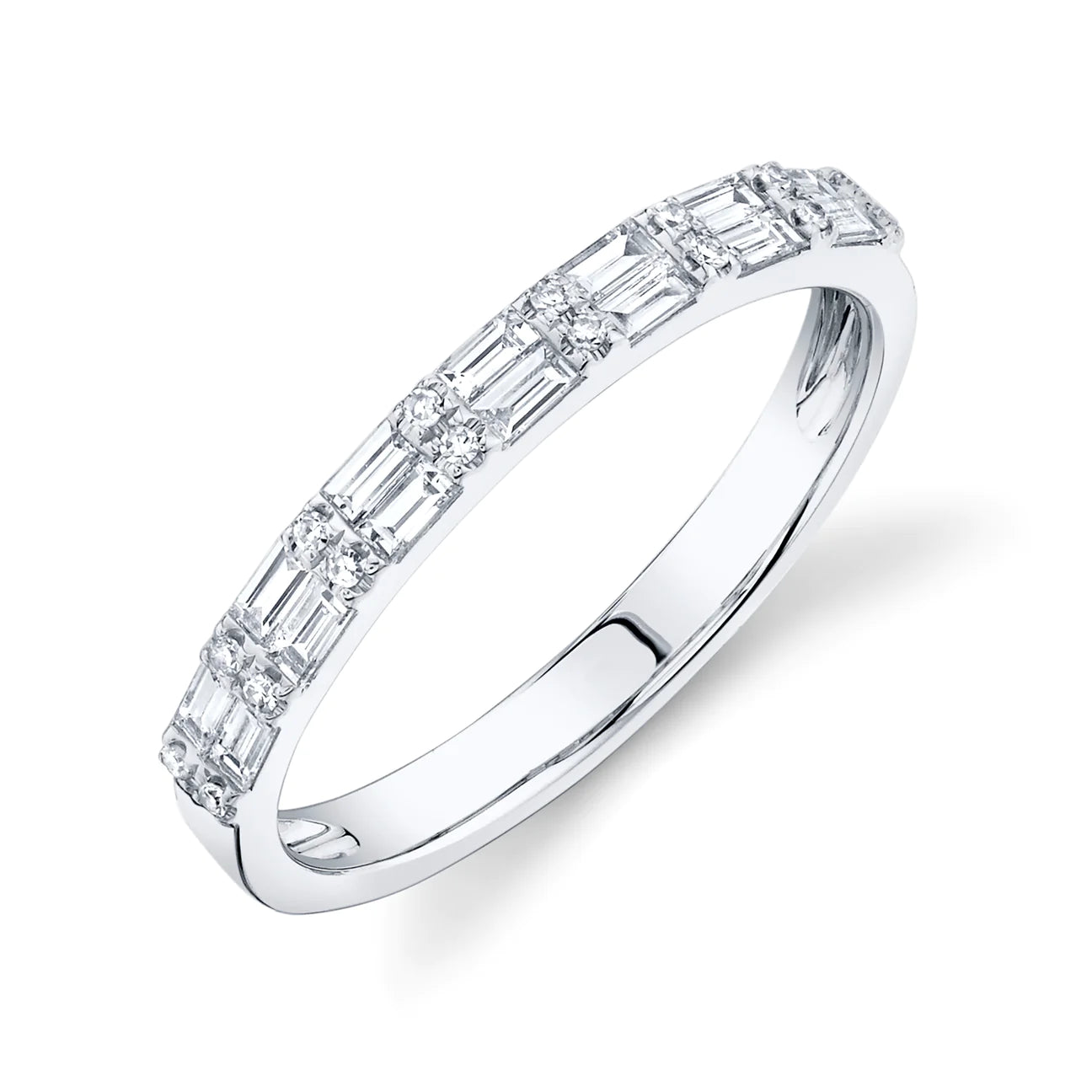 Baguette Diamond Half Eternity Band