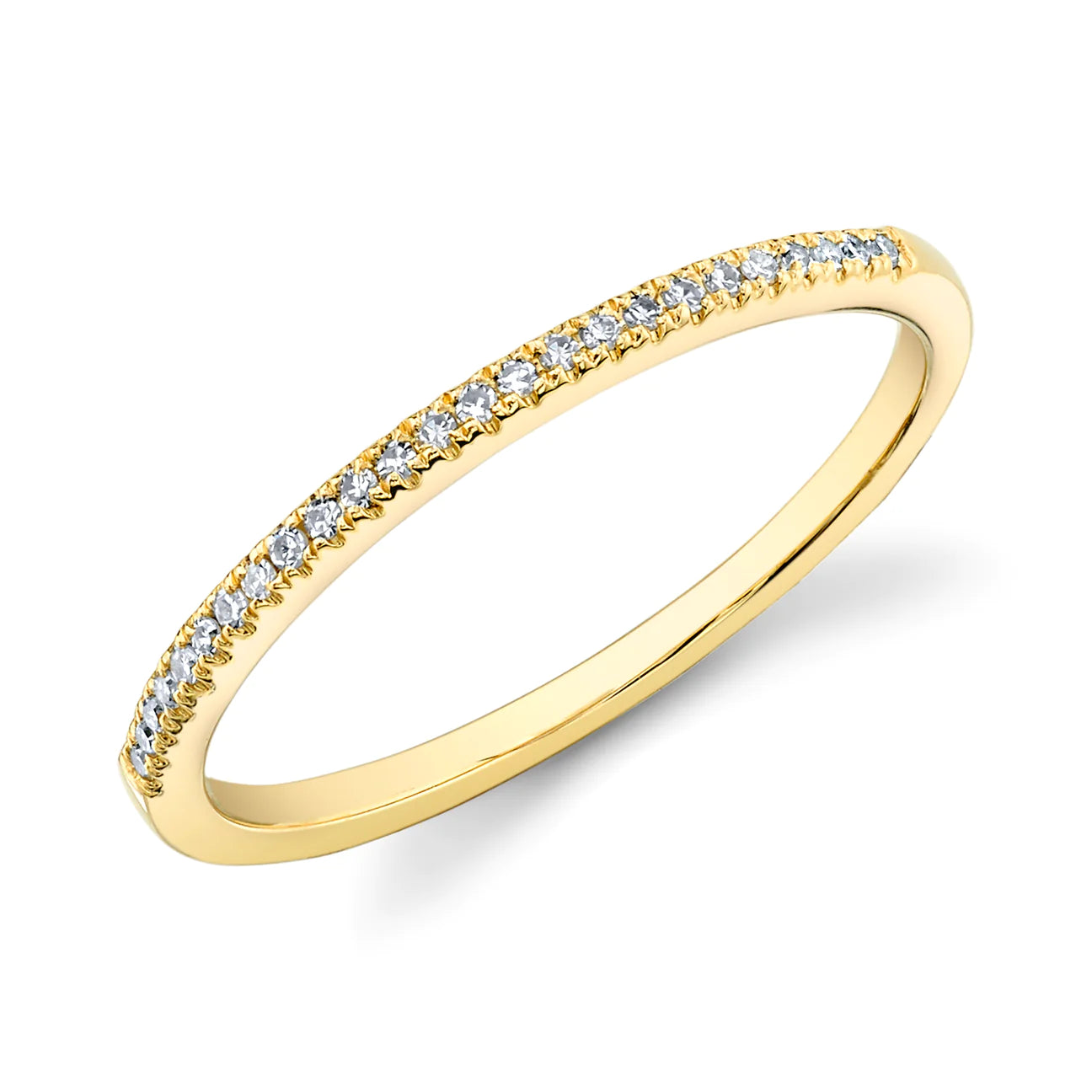 Delicate Pave diamanten stapelring