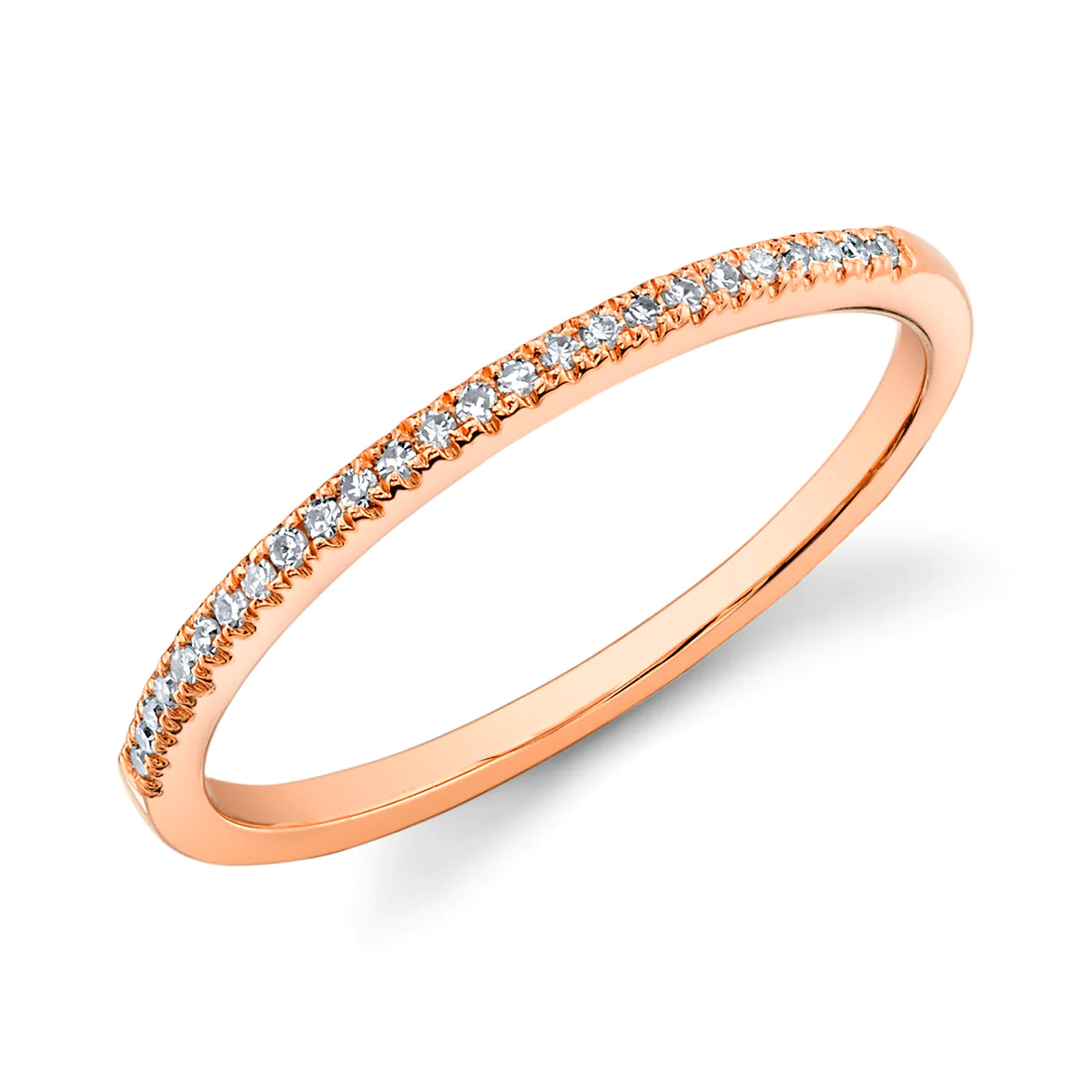 Delicate Pave diamanten stapelring