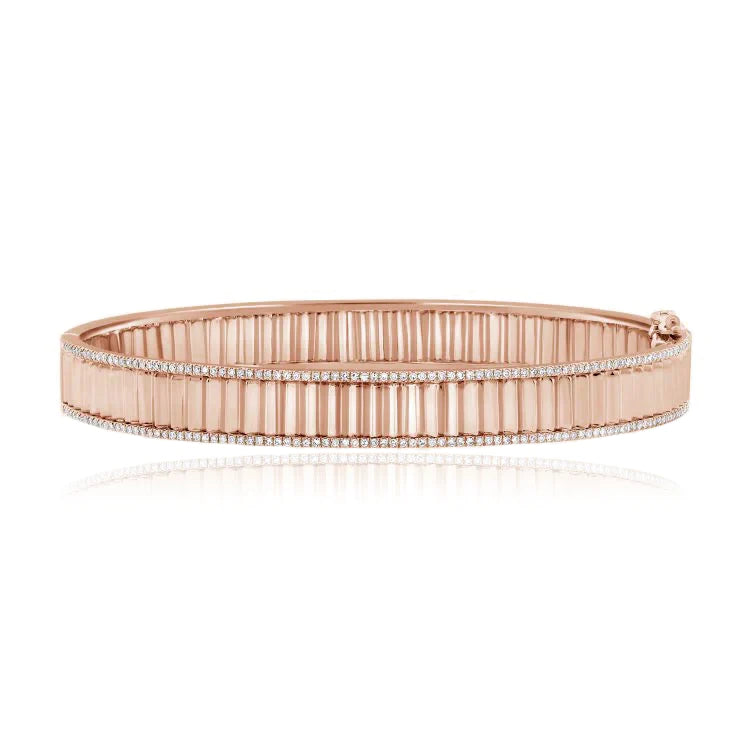 Gestreepte Pave Outline Bangle