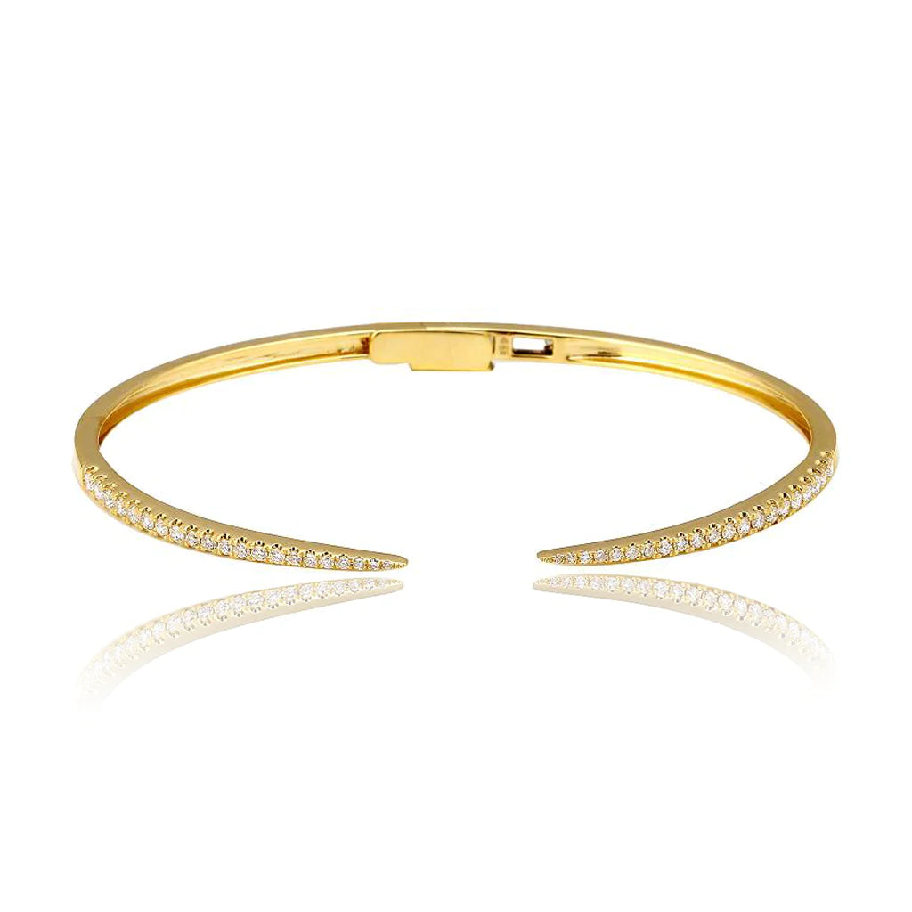 Dunne Pave Claw Bangle