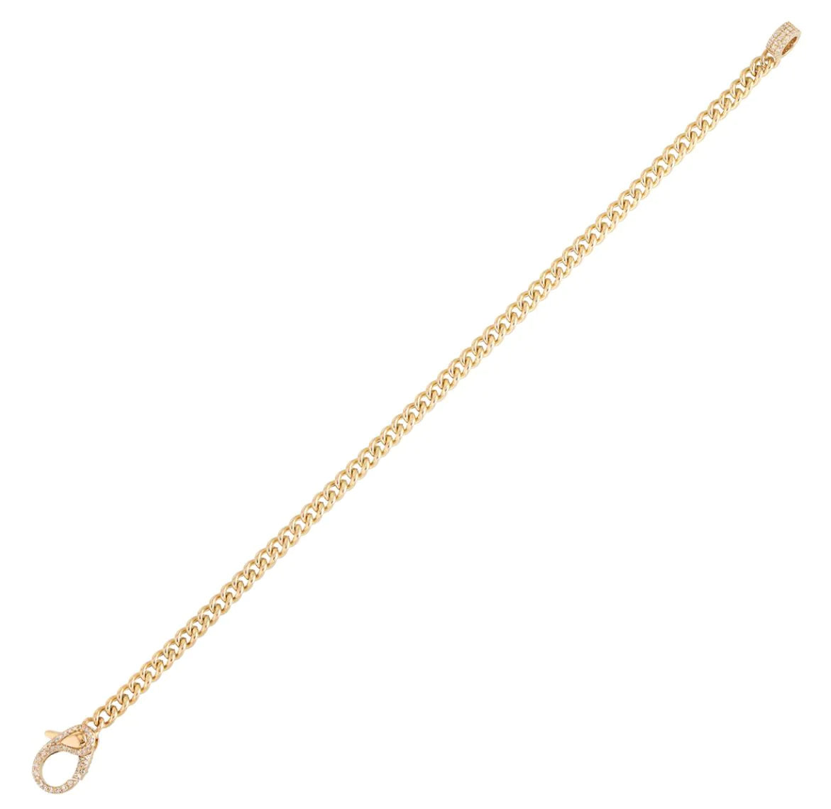 Cuban Diamond Clasp Chain Bracelet