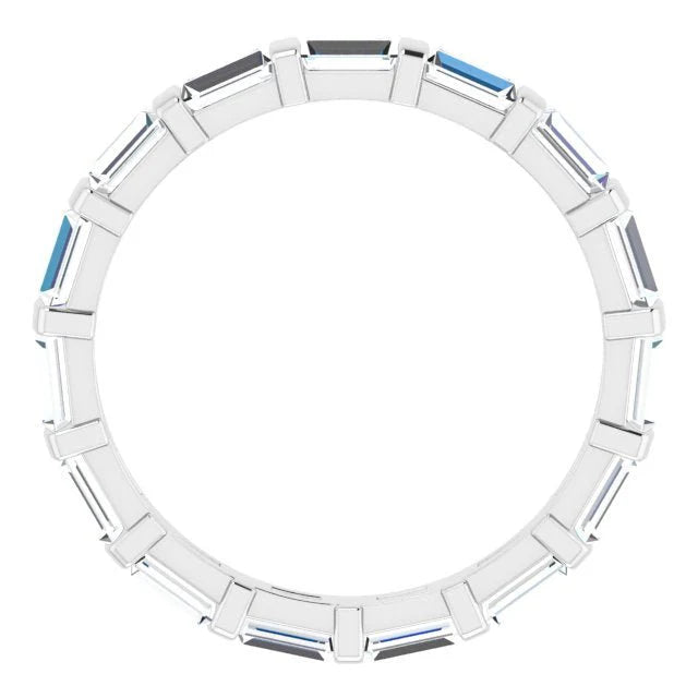 Baguettes Sideways Diamond Eternity Band