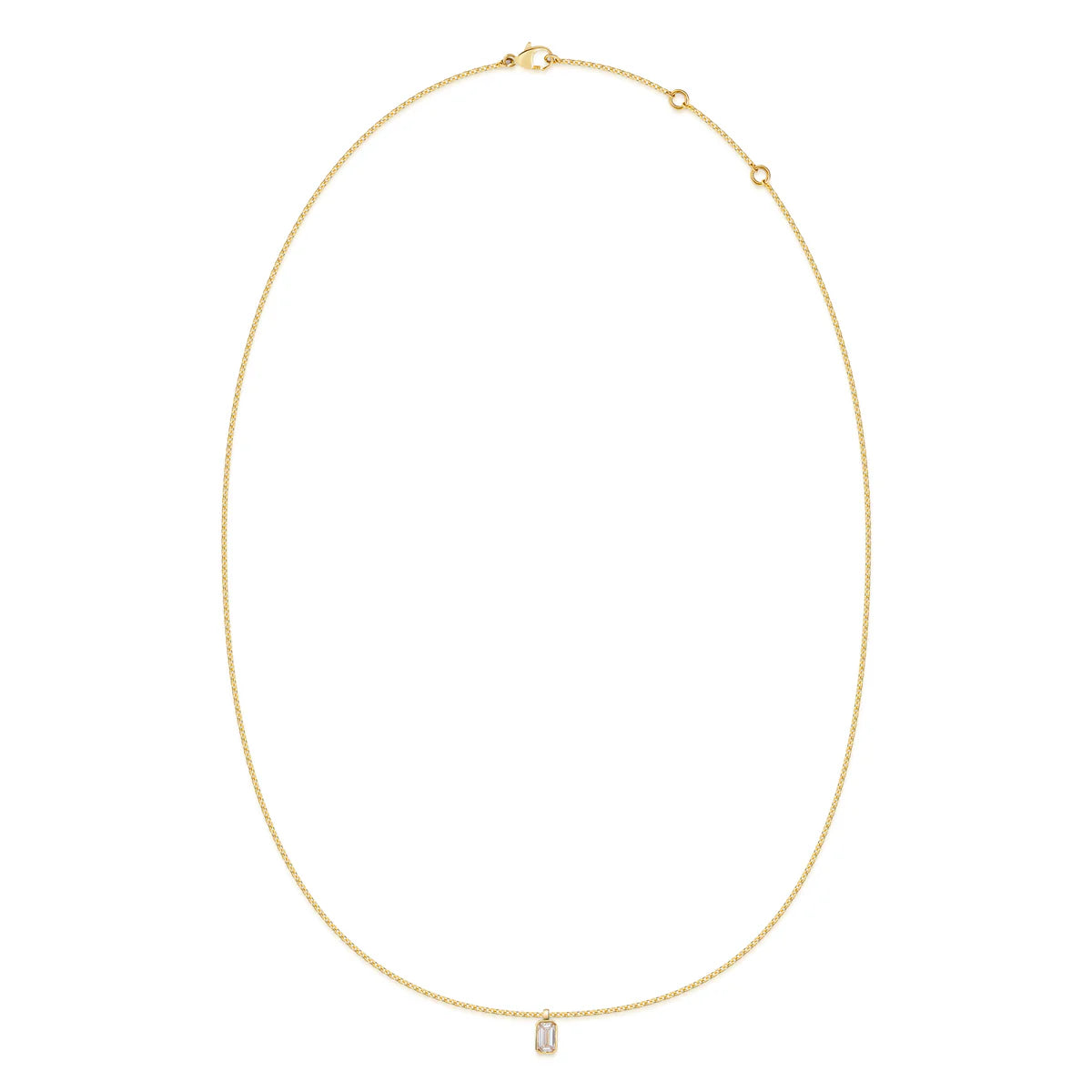 EMERALD BEZEL NECKLACE