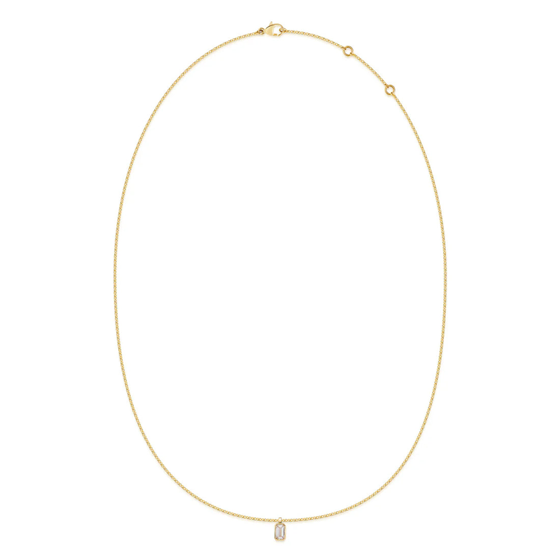 EMERALD BEZEL NECKLACE