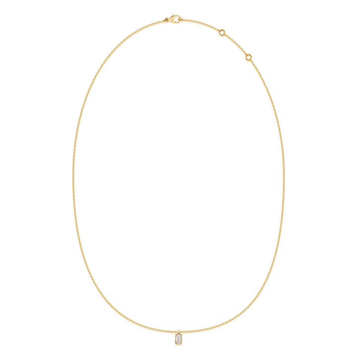 EMERALD BEZEL NECKLACE
