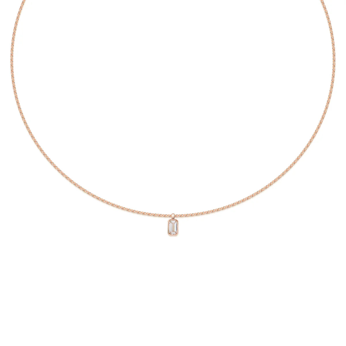 EMERALD BEZEL NECKLACE