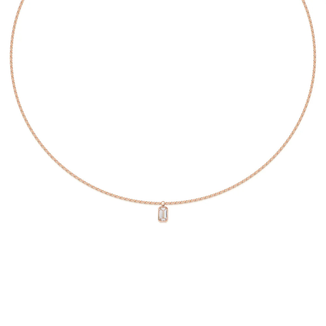 EMERALD BEZEL NECKLACE