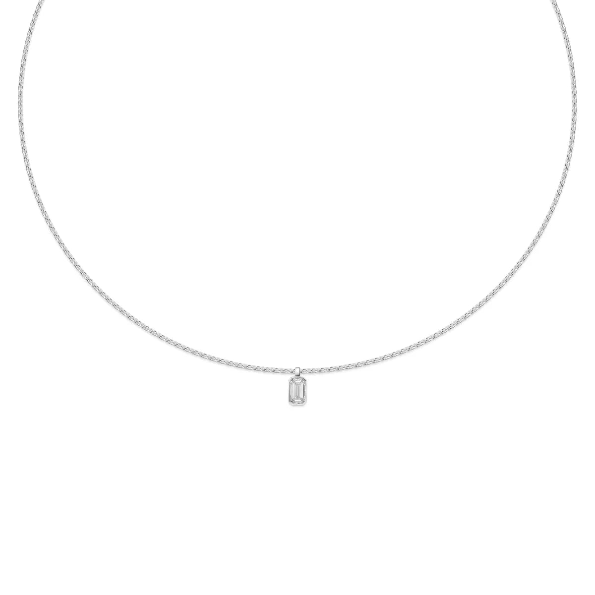 EMERALD BEZEL NECKLACE