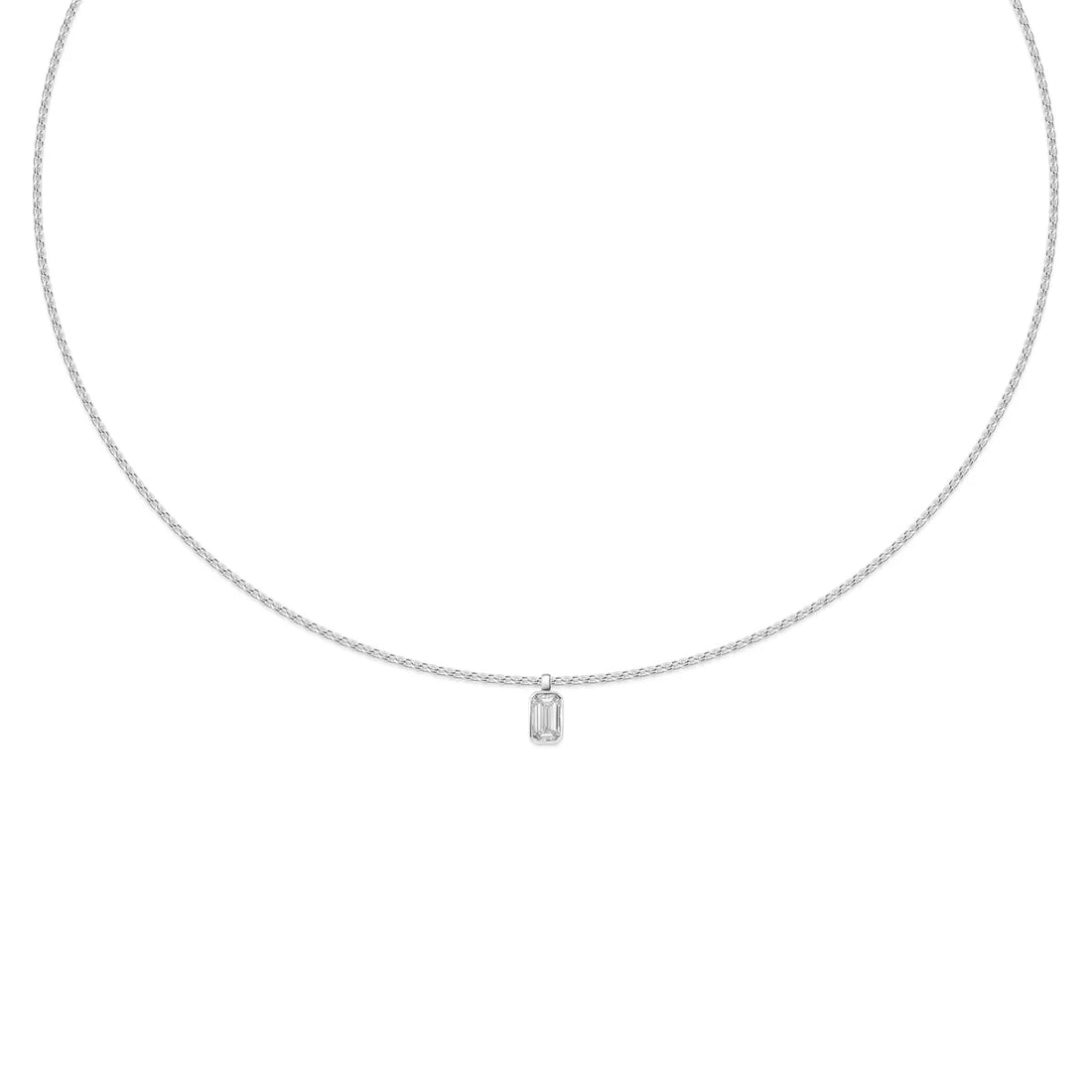 EMERALD BEZEL NECKLACE