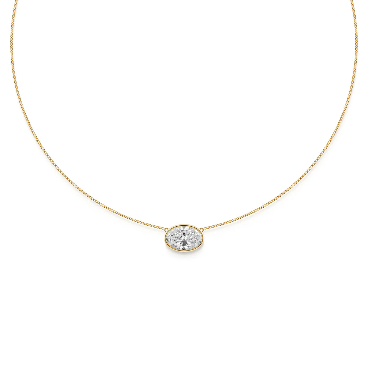 BEZEL OVAL NECKLACE