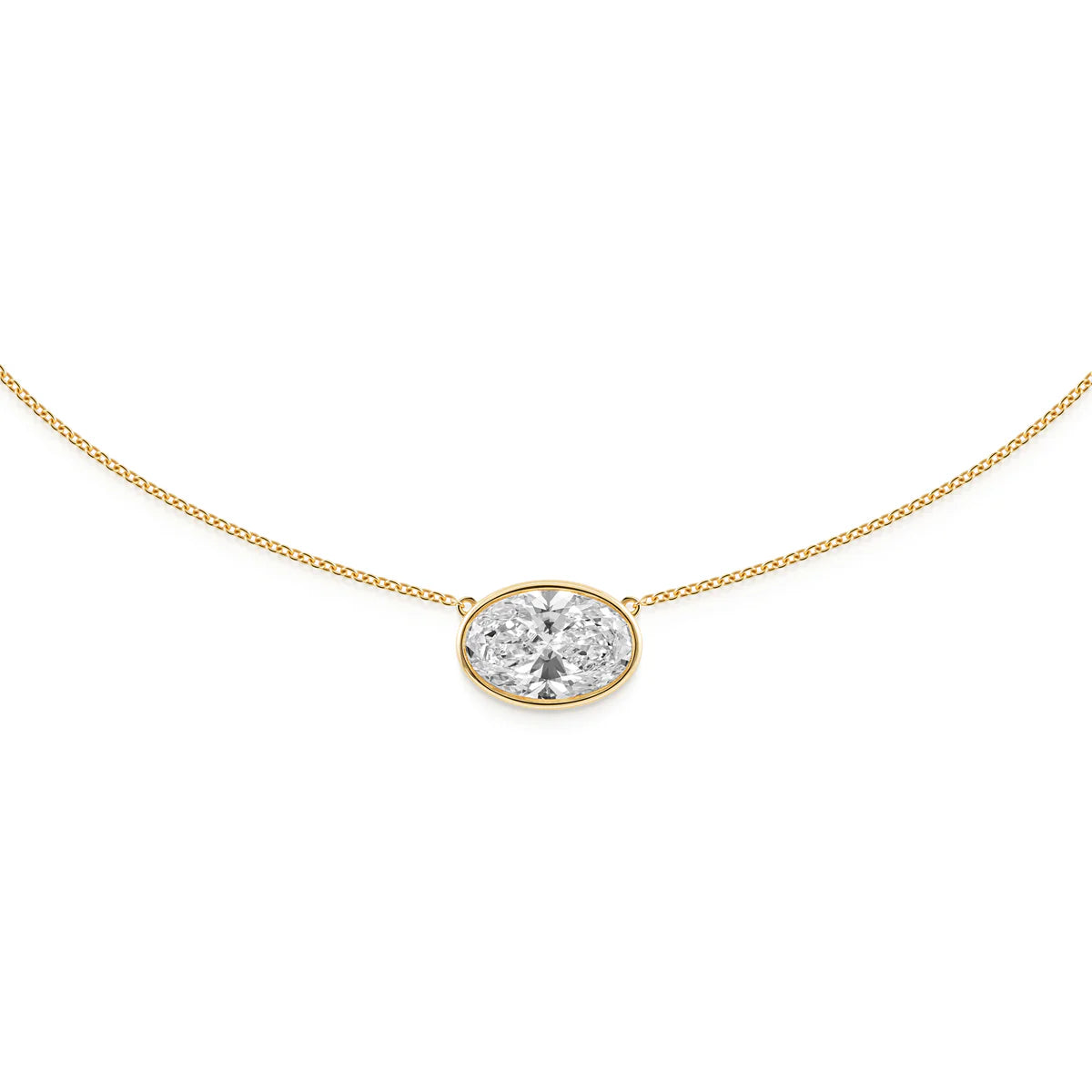 BEZEL OVAL NECKLACE