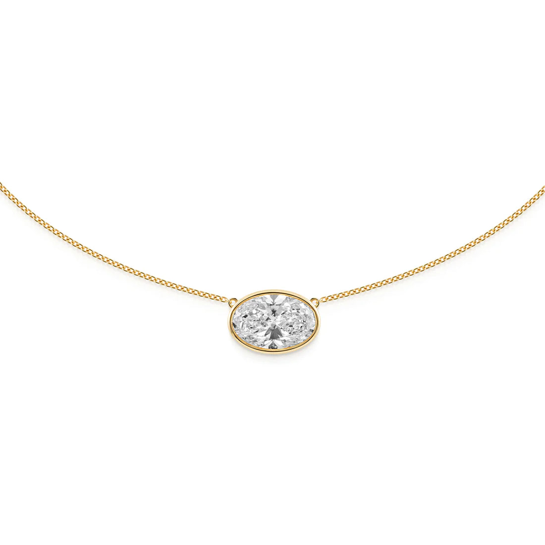 BEZEL OVAL NECKLACE
