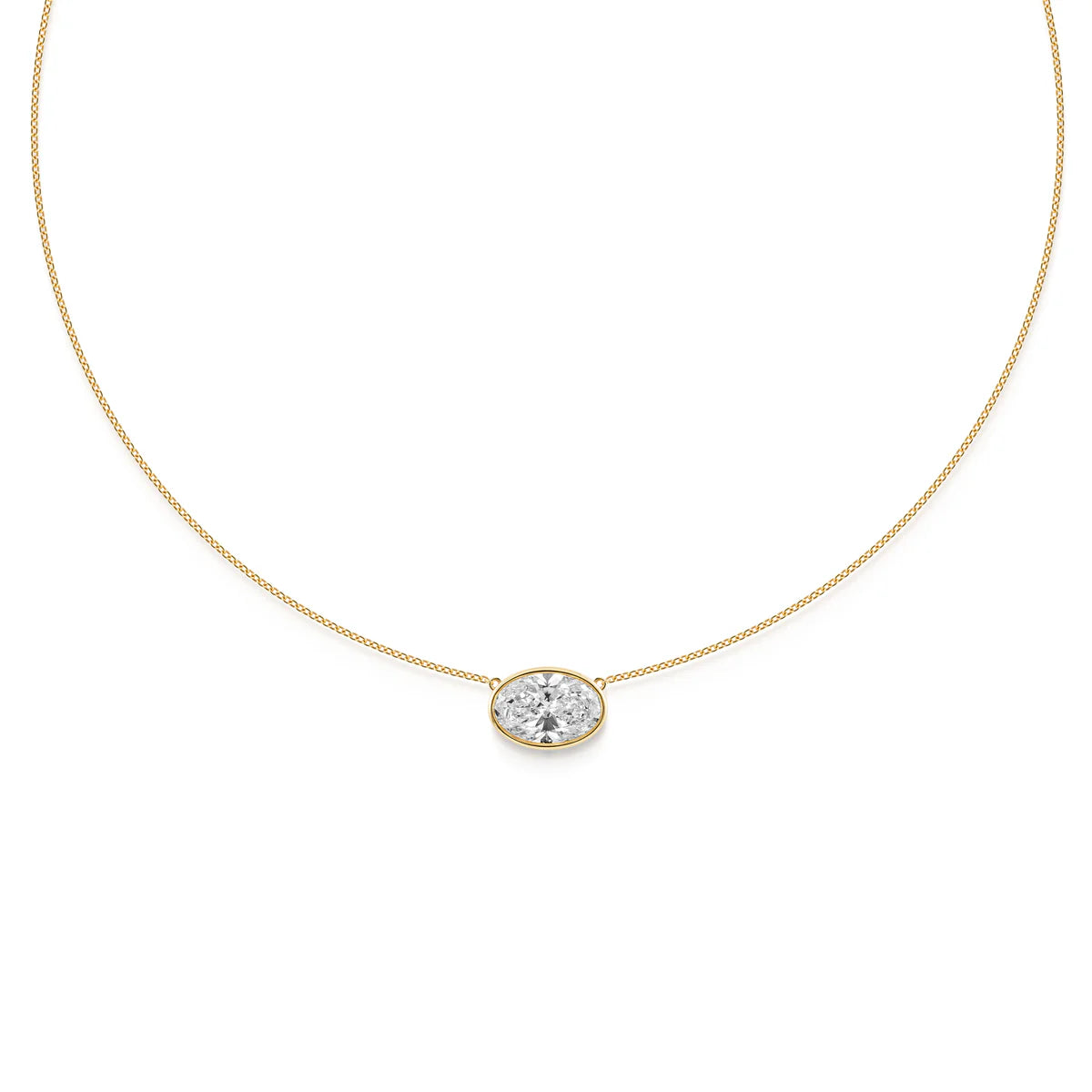 BEZEL OVAL NECKLACE