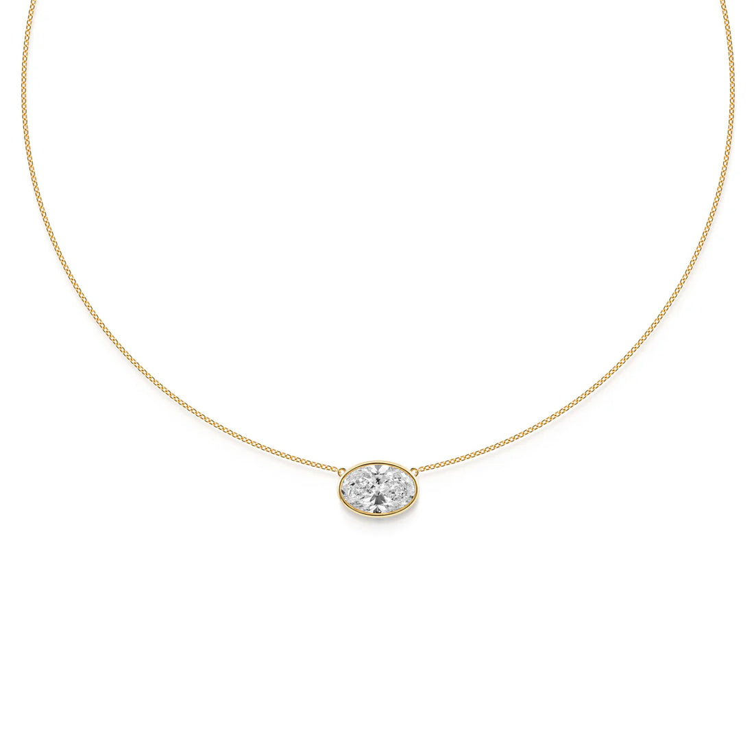 BEZEL OVAL NECKLACE