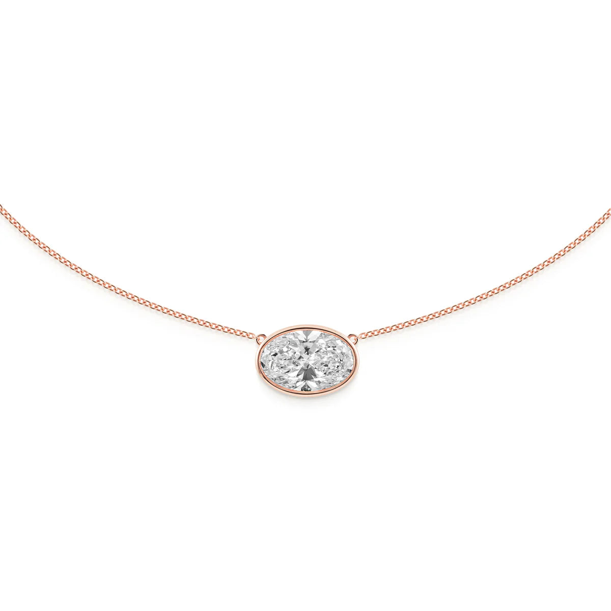 BEZEL OVAL NECKLACE