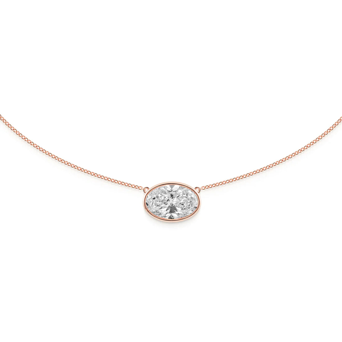 BEZEL OVAL NECKLACE