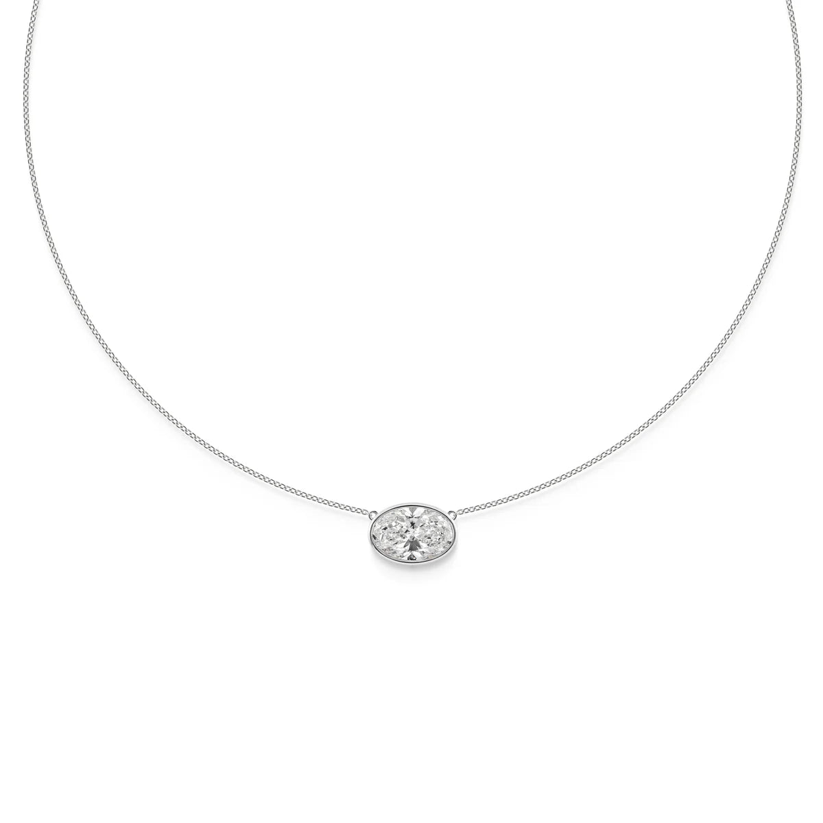 BEZEL OVAL NECKLACE