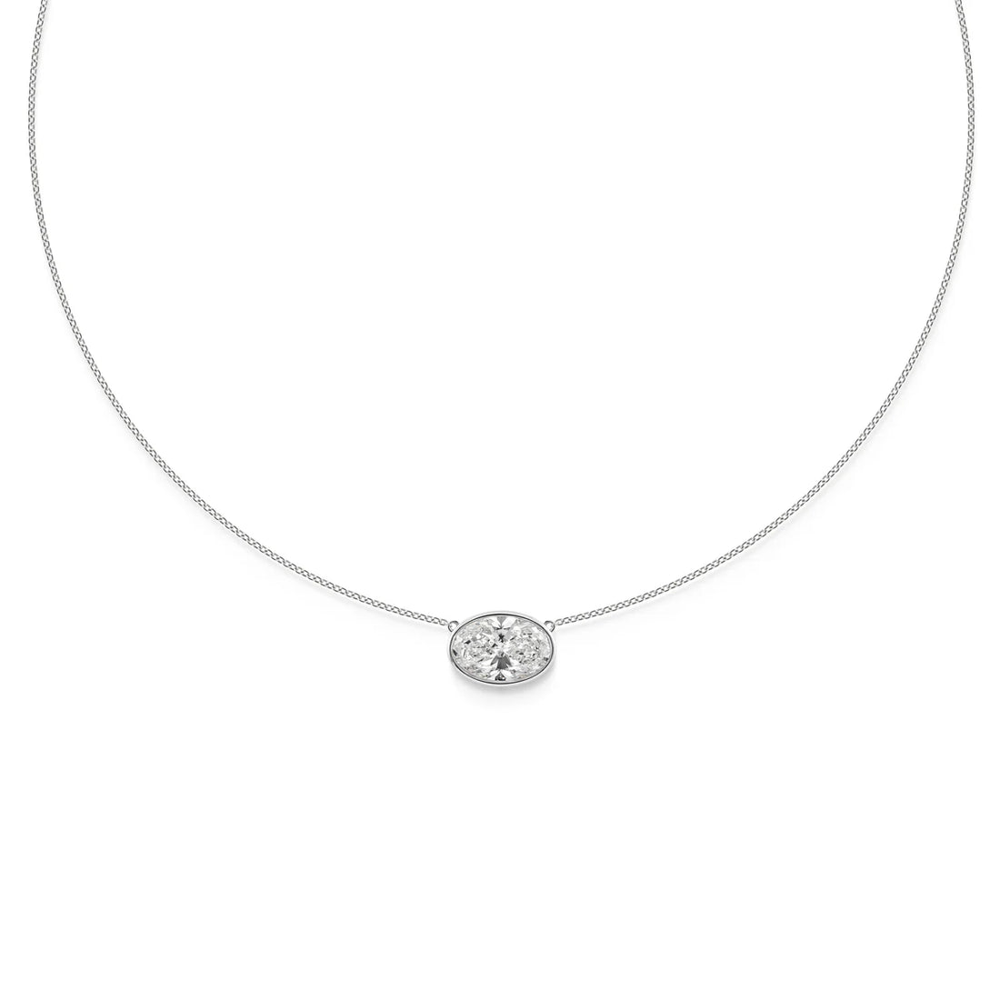 BEZEL OVAL NECKLACE