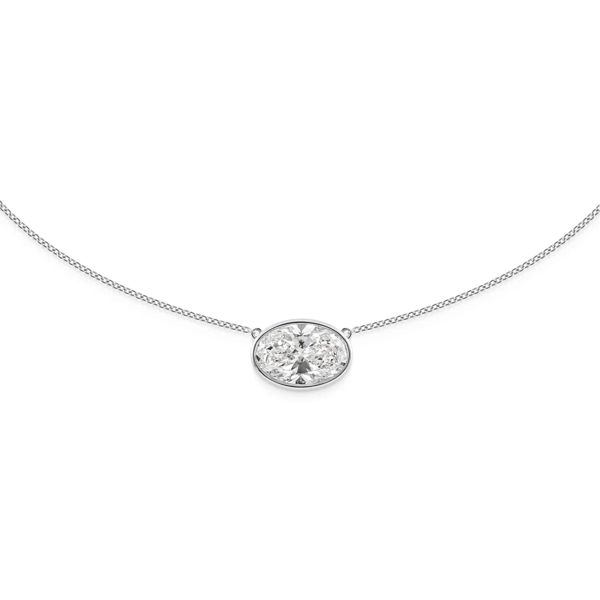 BEZEL OVAL NECKLACE