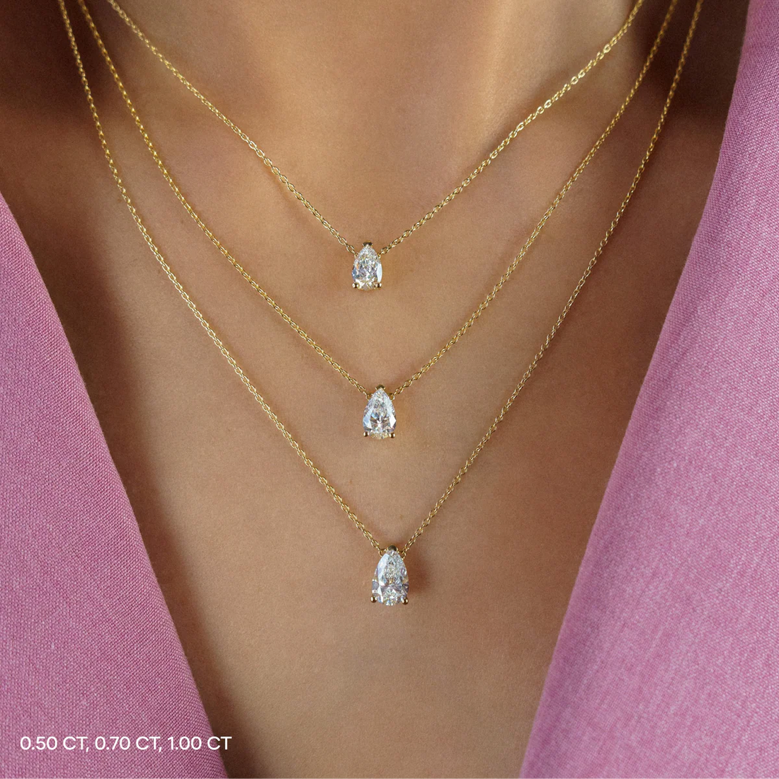 Pear shape necklace