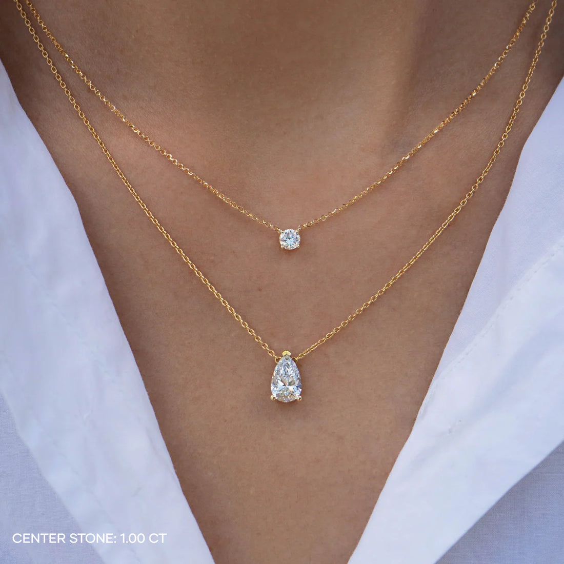 Pear shape necklace