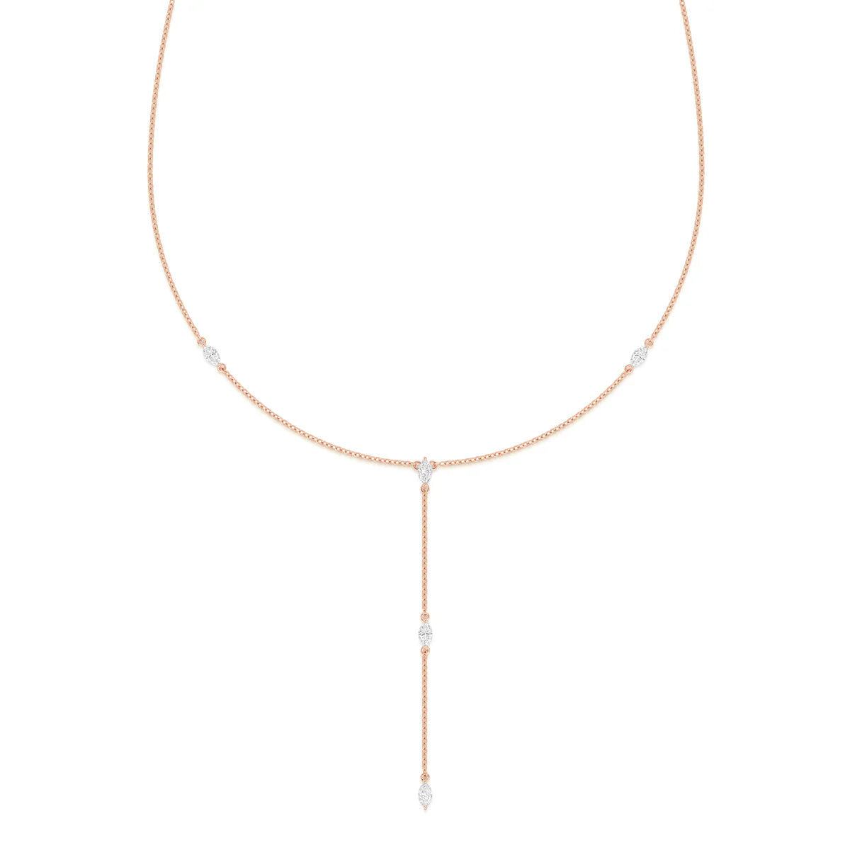 Marquise Cut Diamonds Necklace