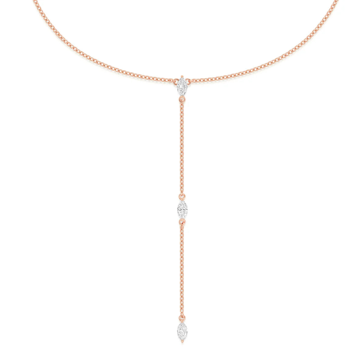 Marquise Cut Diamonds Necklace