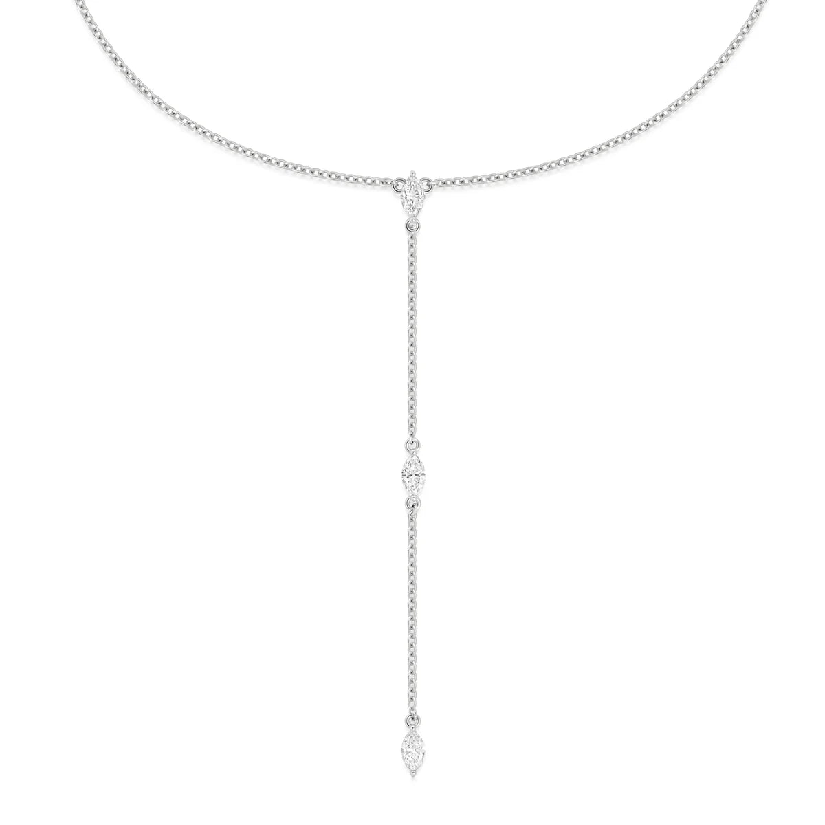 Marquise Cut Diamonds Necklace
