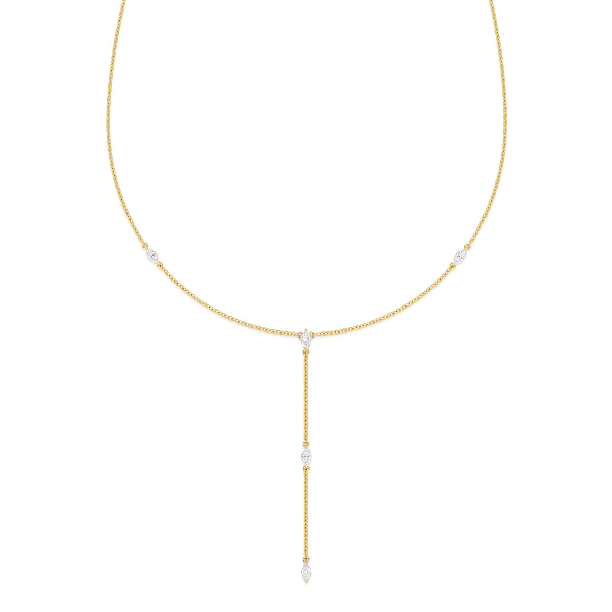 Marquise Cut Diamonds Necklace