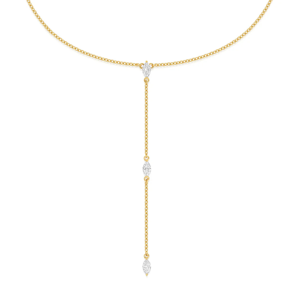 Marquise Cut Diamonds Necklace
