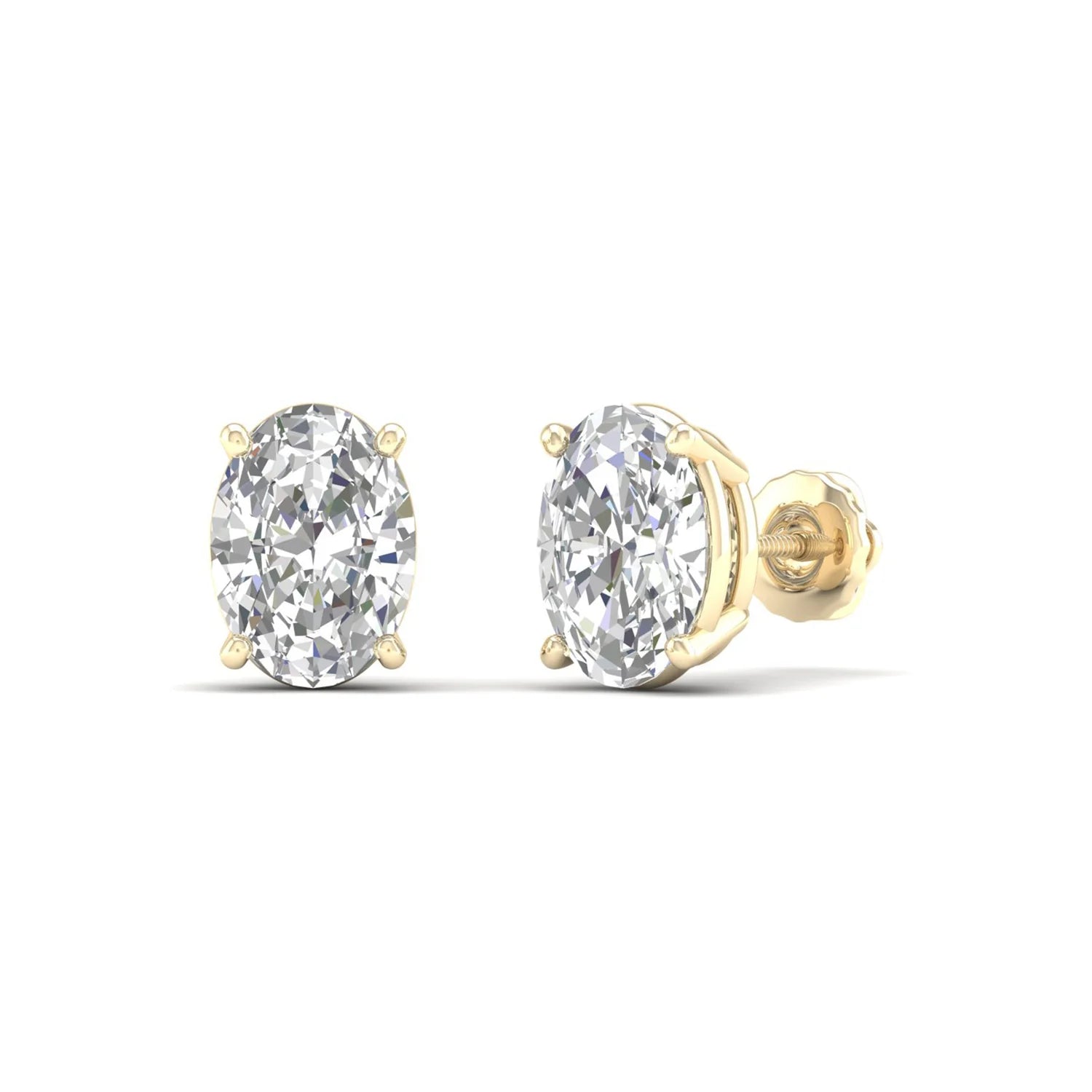 OVAL SOLITAIRE EAR STUD