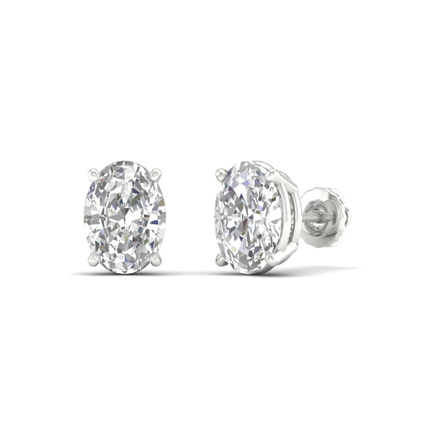 OVAL SOLITAIRE EAR STUD