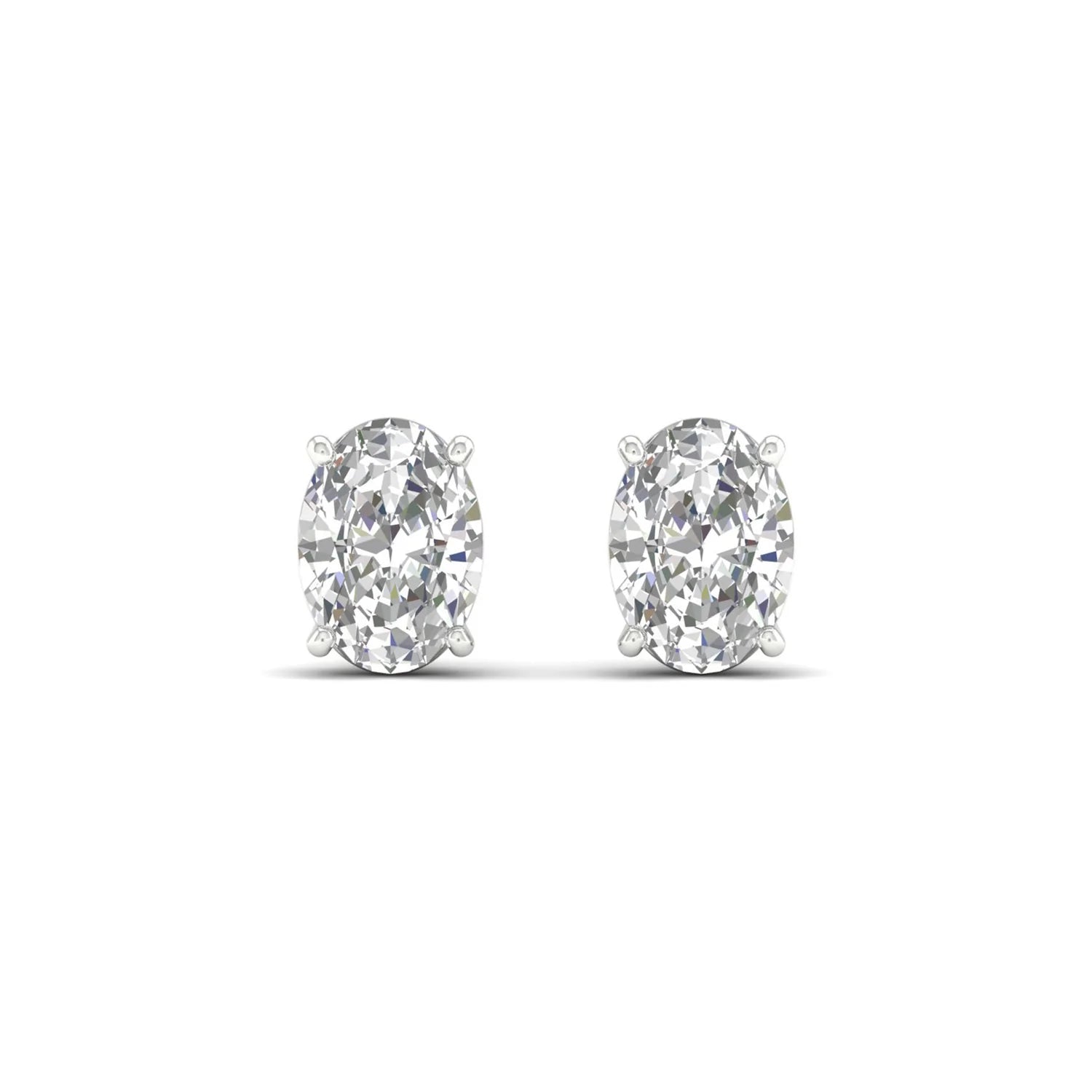 OVAL SOLITAIRE EAR STUD