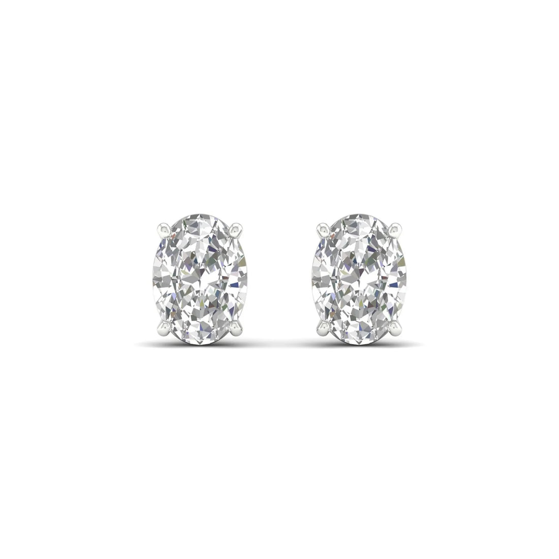 OVAL SOLITAIRE EAR STUD