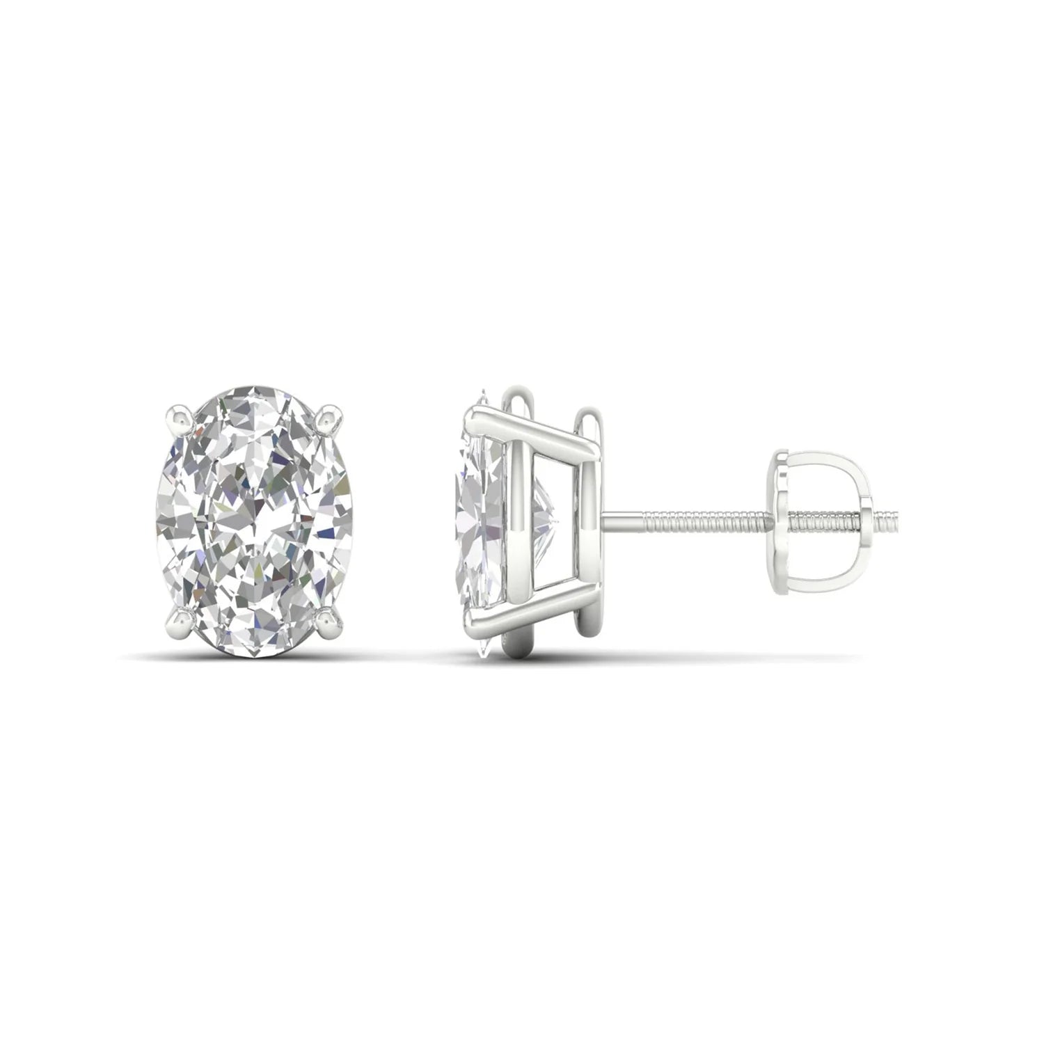 OVAL SOLITAIRE EAR STUD